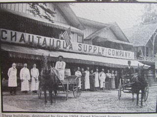 The grocery where Patricia worked was destroyed by fire in 1904.
