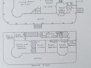 My drawing of the floor plan