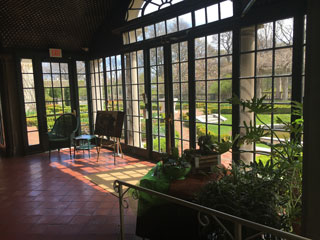 Loggia overlooking the garden